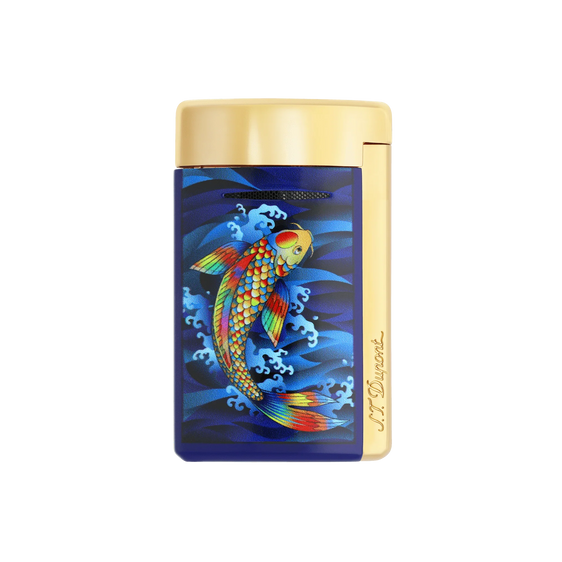 S.T. Dupont Fun Size Minijet Lighter Blue Koi Fish