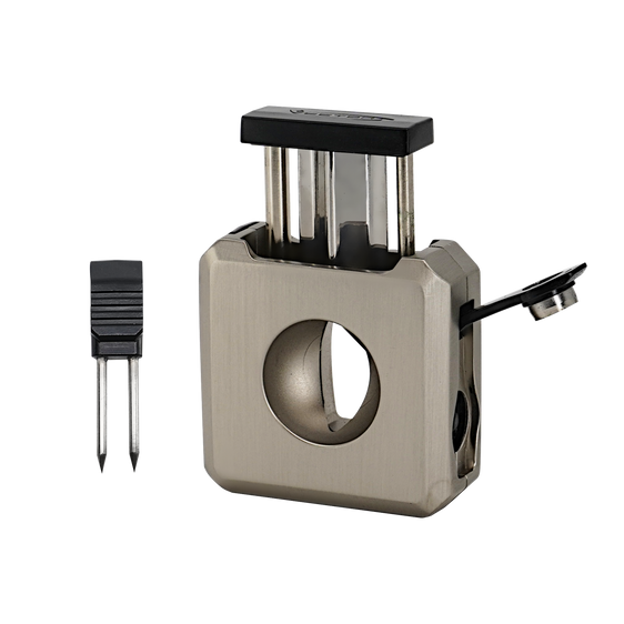 Vector V Cube Multi-Use Cigar Cutter - Nickle Satin