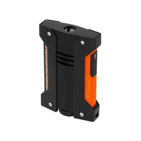 S.T. Dupont Torch Lighter Defi Extreme Matte Black & Neon Orange
