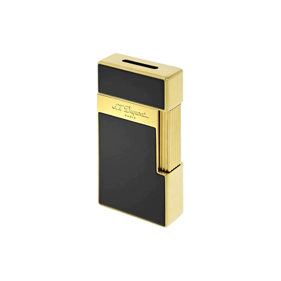 S.T. Dupont Big D Line 2 Lighter Black Lacquer & Gold
