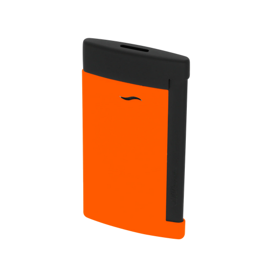 S.T. Dupont Lighter Slim 7 - Matte Black & Neon Orange