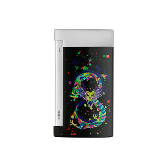 S.T. Dupont Lighter Slim 7 - Chrome Finish - Dragon Black