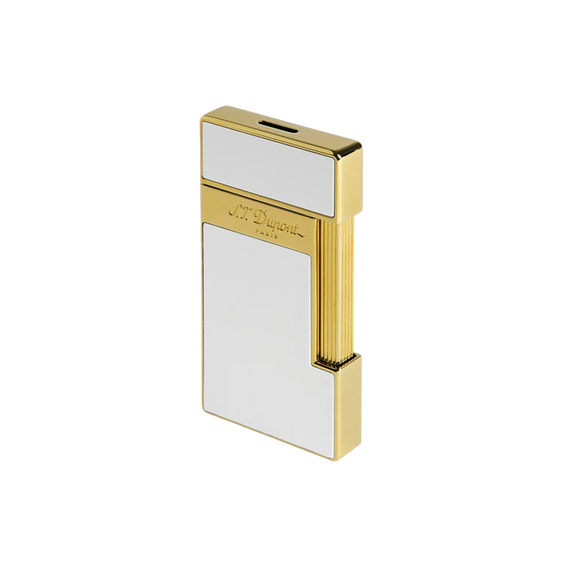 S.T. Dupont Slimmy Line 2 Lighter White Lacquer & Gold