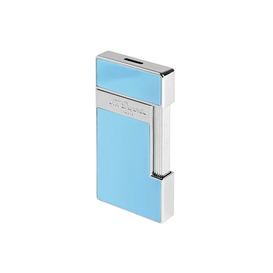 S.T. Dupont Slimmy Line 2 Lighter Light Blue Lacquer & Chrome