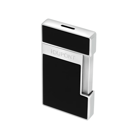 S.T. Dupont Slimmy Line 2 Lighter - Chrome & Shiny Black Lacquer