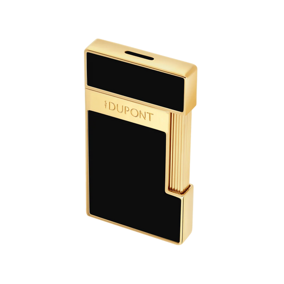 S.T. Dupont Slimmy Line 2 Lighter - Gold & Shiny Black Lacquer