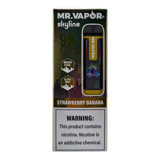 Mr. Vapor Skyline - 9,000 Puff Disposable Vape - Strawberry Banana