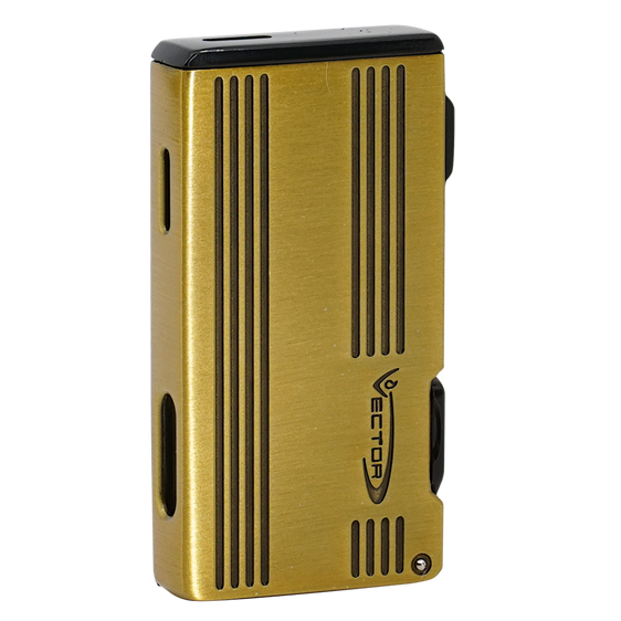 Vector Defiance Flat Flame Torch Lighter - Gold Satin Flat Flame