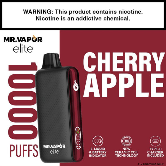 Mr. Vapor Elite Disposable Vape - Cherry Apple