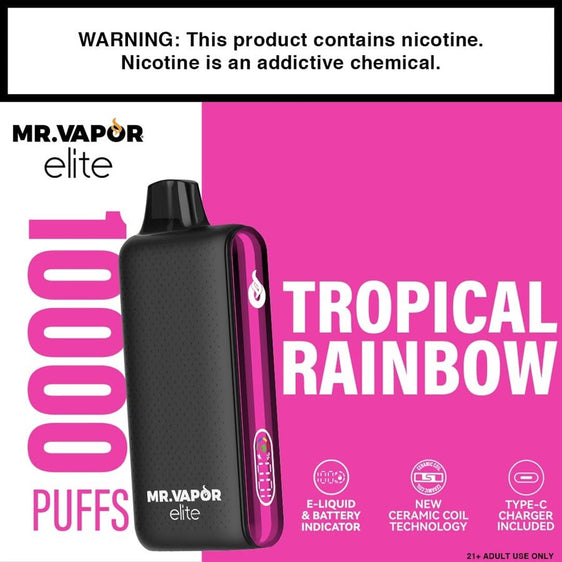Mr. Vapor Elite Disposable Vape - Tropical Rainbow