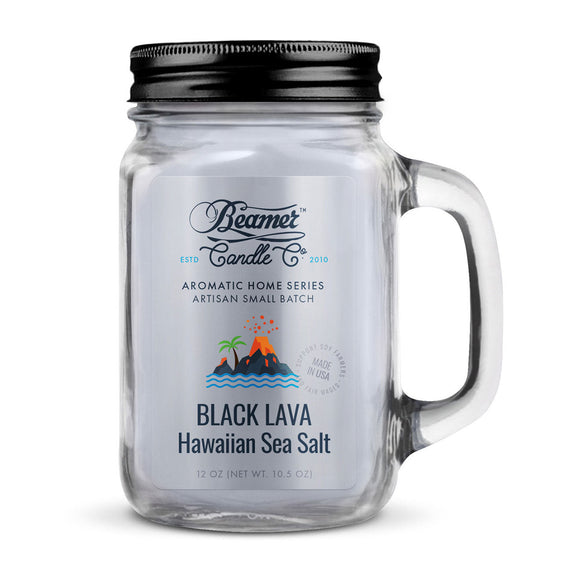 Beamer Candle Co. Aromatic Home Series - USA Made Candle - 12 oz Lava Hawaiian Sea Salt