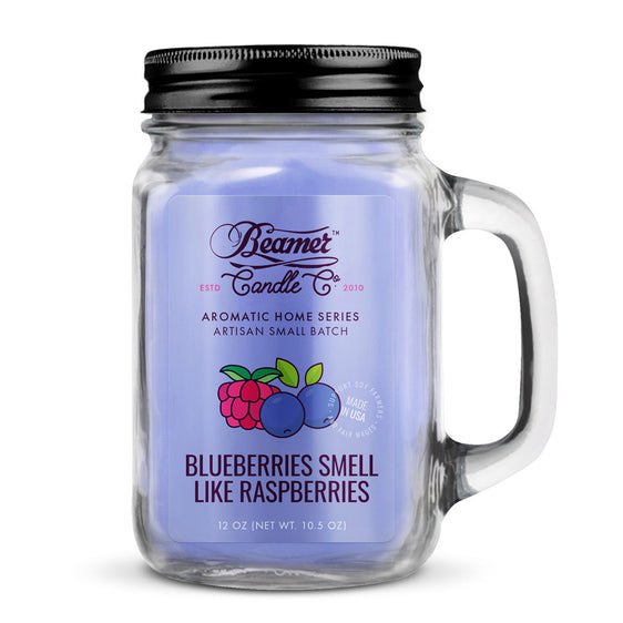 Beamer Candle Co. Aromatic Home Series - USA Made Candle 12 oz Blueberries Smell Like Raspberries