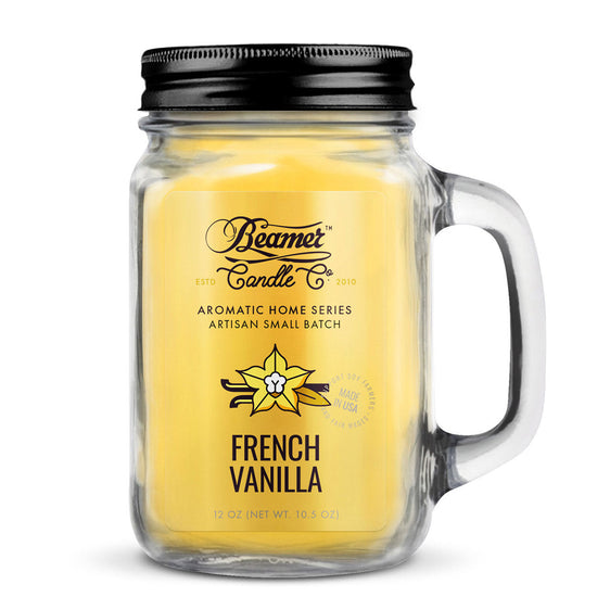 Beamer Candle Co. Aromatic Home Series - USA Made Candle - 12 oz French Vanilla
