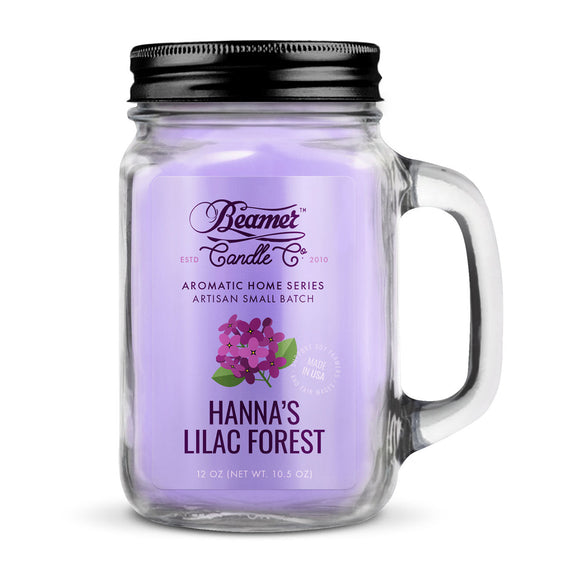 Beamer Candle Co. Aromatic Home Series - USA Made Candle - 12 oz Hannah's Lilac Forest