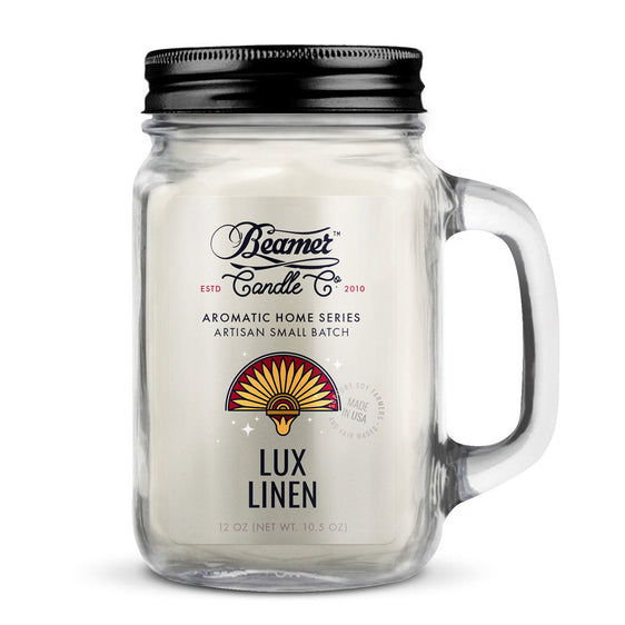 Beamer Candle Co. Aromatic Home Series - USA Made Candle 12 oz Lux Linen
