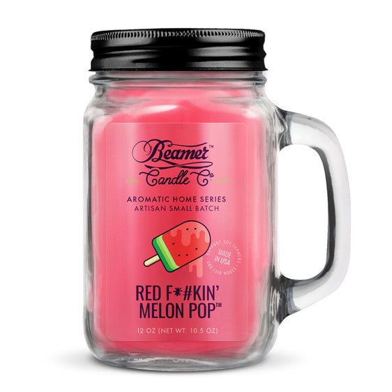 Beamer Candle Co. Aromatic Home Series - USA Made Candle 12 oz Red F*#kin' Melon Pop