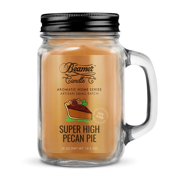 Beamer Candle Co. Aromatic Home Series - USA Made Candle - 12 oz Super High Pecan Pie