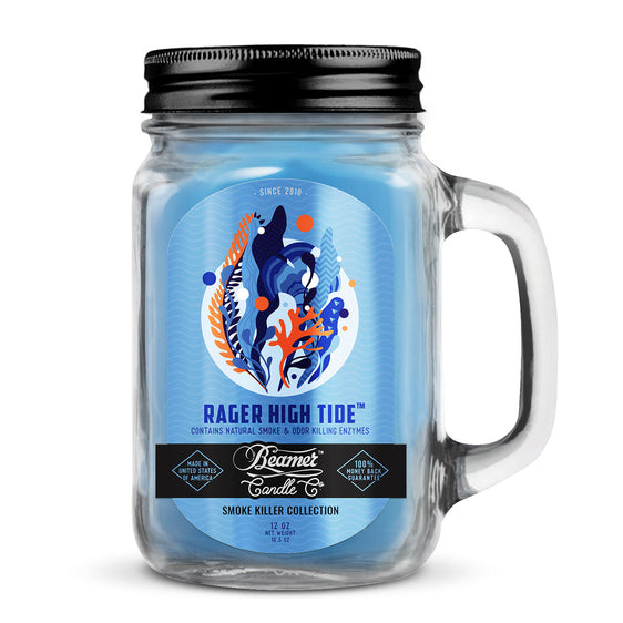 Beamer Candle Co Smoke Killer Collection - USA Made Candle - 12 oz Rager High Tide