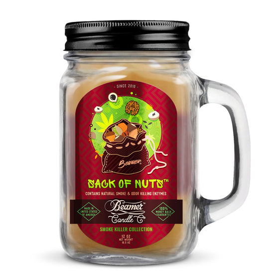 Beamer Candle Co Smoke Killer Collection - USA Made Candle - 12 oz Sack of Nuts
