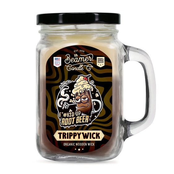 Beamer Candle Co. TrippyWick Series - 12 oz Candle F*#k3d Up Root Beer