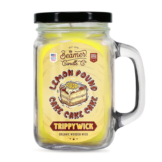 Beamer Candle Co. TrippyWick Series - 12 oz Candle - Lemon Pound Cake Cake Cake