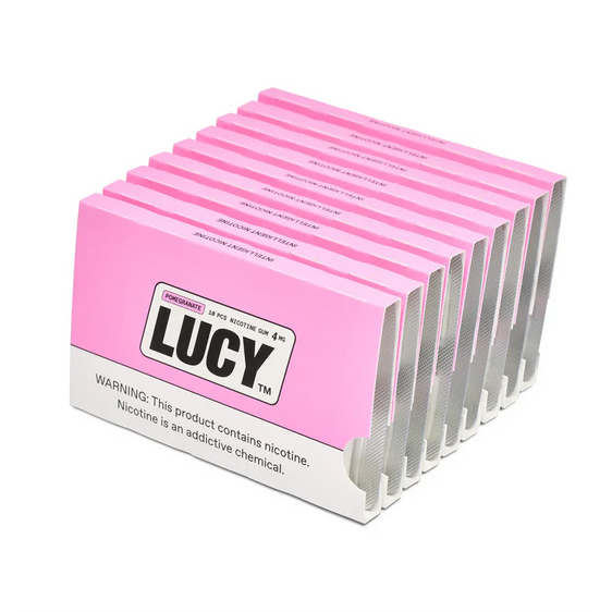 Lucy Pomegranate Nicotine Gum 4mg (10 Pack)