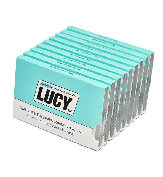 Lucy Nicotine Gum Wintergreen - 10 Pack