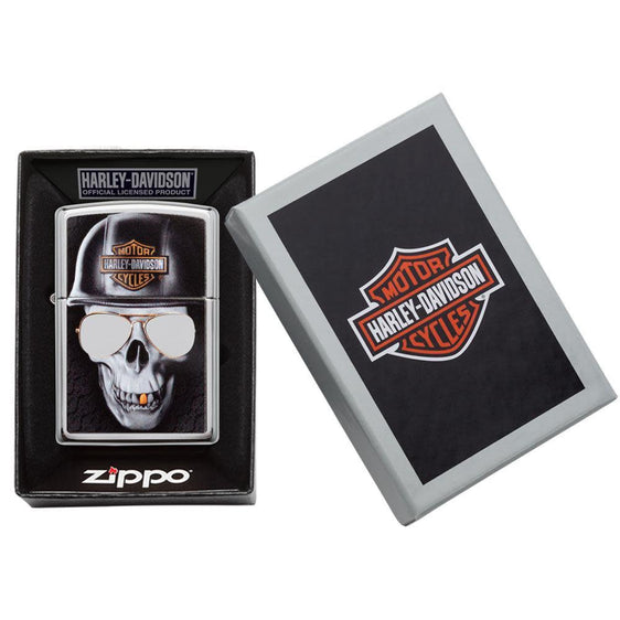 Zippo Lighter - Harley-Davidson® Skull w/ Shades