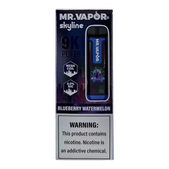 Mr. Vapor Skyline - 9,000 Puff Disposable Vape - Blueberry Watermelon
