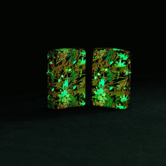 Zippo Lighter - Retro Glow In The Dark