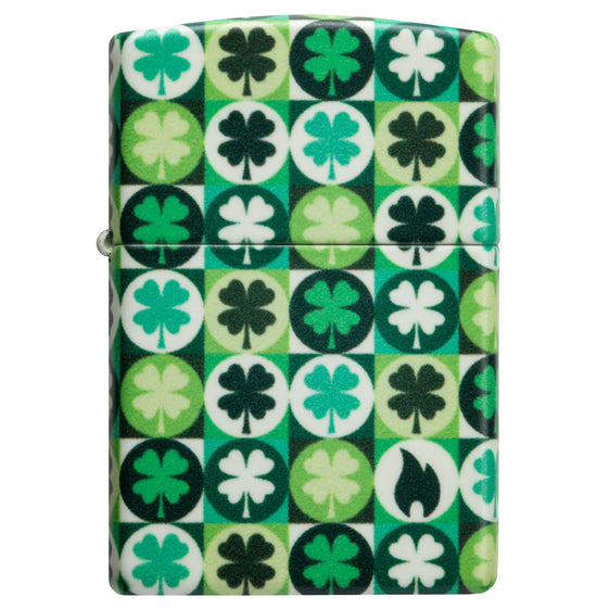 Zippo Lighter - Four Leaf Clovers