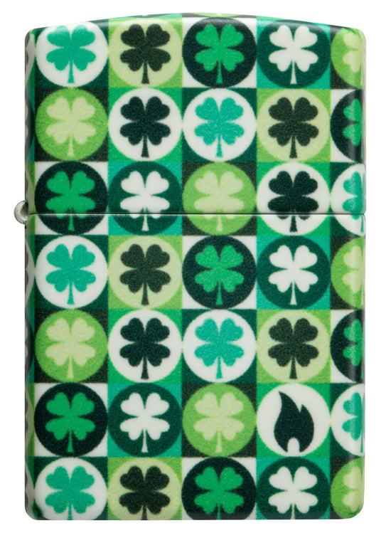 Zippo Lighter - Four Leaf Clovers