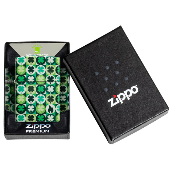 Zippo Lighter - Four Leaf Clovers