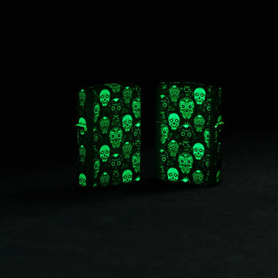Zippo Lighter - Sugar Skulls Glow in the Dark