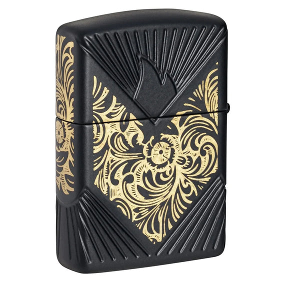 Zippo Lighter - Gold Flash Laser Engrave