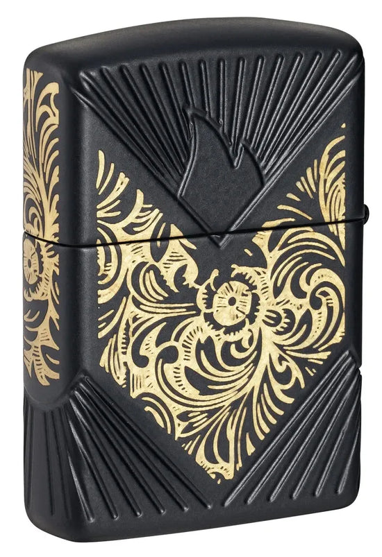 Zippo Lighter - Gold Flash Laser Engrave