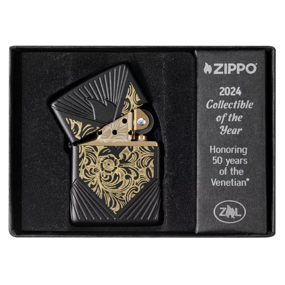 Zippo Lighter - Gold Flash Laser Engrave