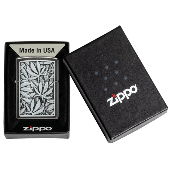 Zippo Lighter - Cannabis Emblem
