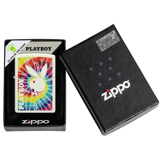 Zippo Lighter - Playboy in Tie-Dye Glow in the Dark