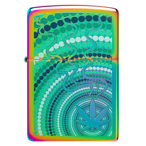 Zippo Lighter - Multi Color Cannabis Leaf