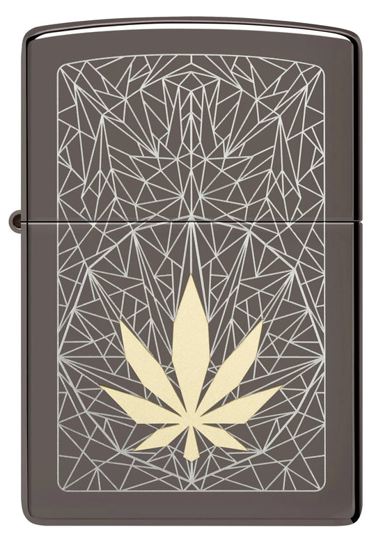 Zippo Lighter - Cannabis Black Ice