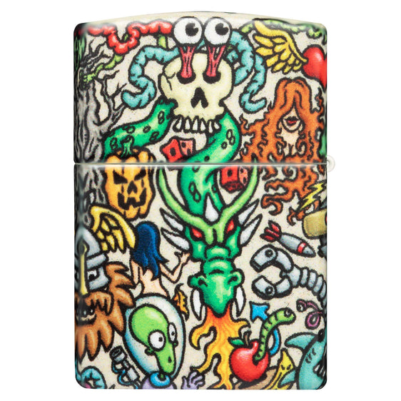 Zippo Lighter - Crazy Collage