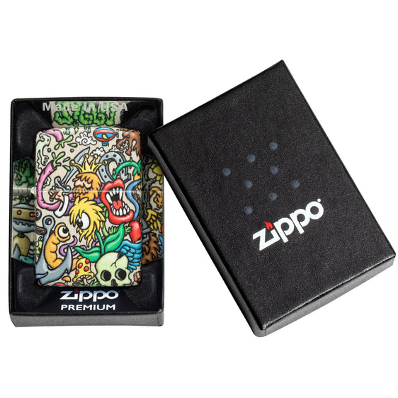 Zippo Lighter - Crazy Collage