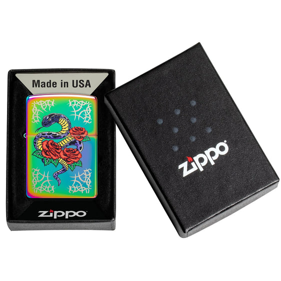 Zippo Lighter - Rose Snake Tattoo