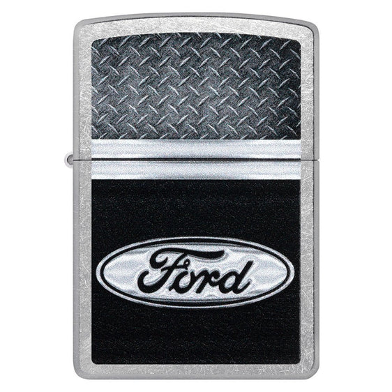 Zippo Lighter - Ford Logo Diamond Plate