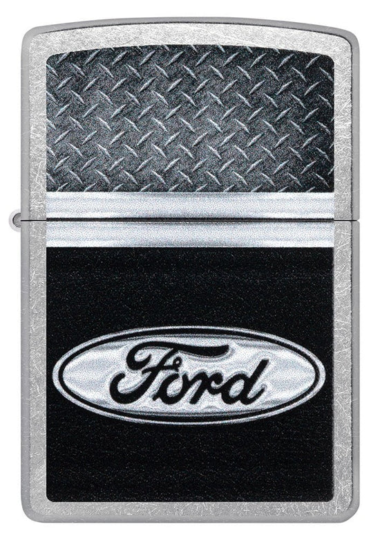 Zippo Lighter - Ford Logo Diamond Plate