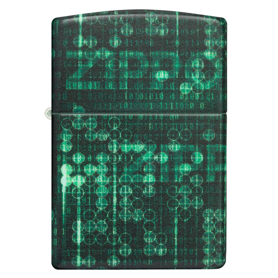 Zippo Lighter - Green Pattern Design