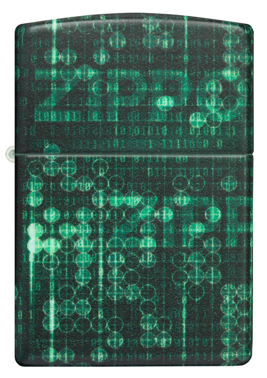 Zippo Lighter - Green Pattern Design
