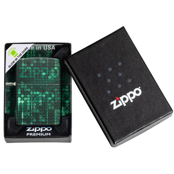 Zippo Lighter - Green Pattern Design