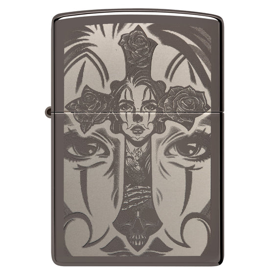 Zippo Lighter - Skull Cross